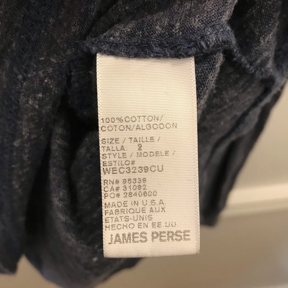 James Perse Boatneck Pocket Shirt 2 navy blue - Picture 8 of 9